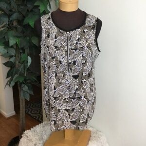 Larry Levine medium tank with front zipper